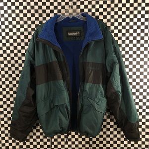 timberland brand blue n green winter coat